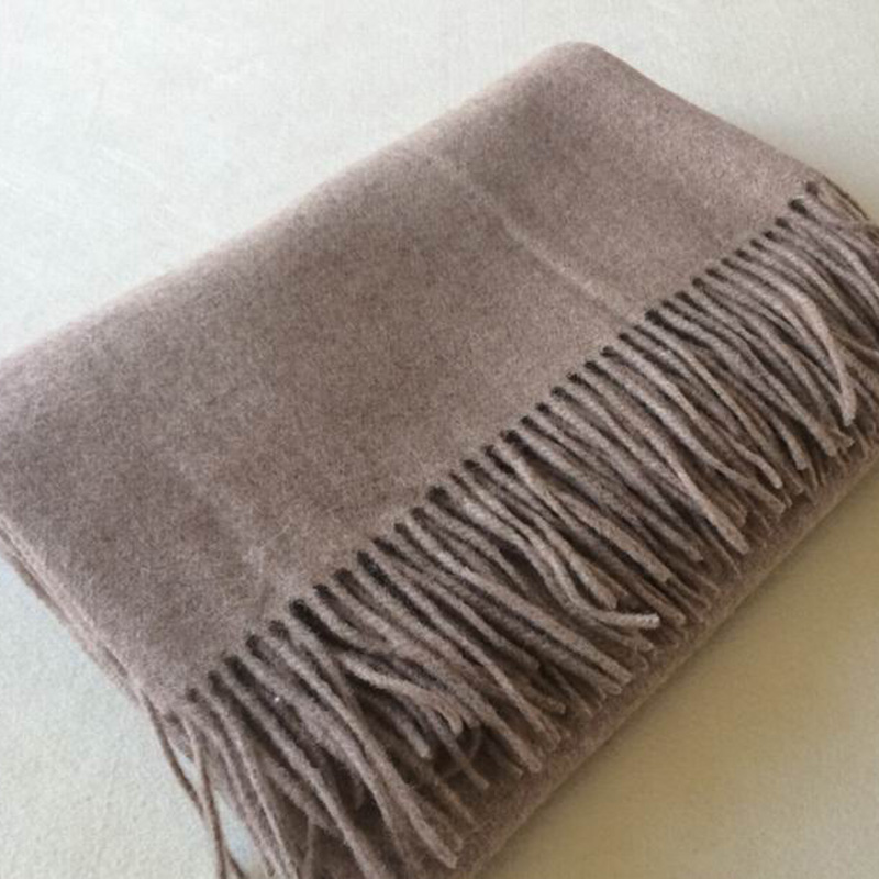 Soft Wool Scarves Gray Women Fall Pashmina Scarf